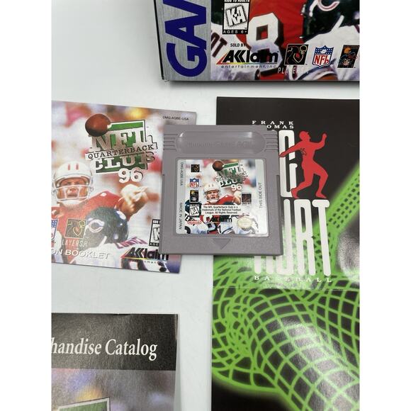 NFL Quarterback Club 96 (Game Boy, 1995) W/ Manual, Poster, & Registration Card - Picture 6 of 12